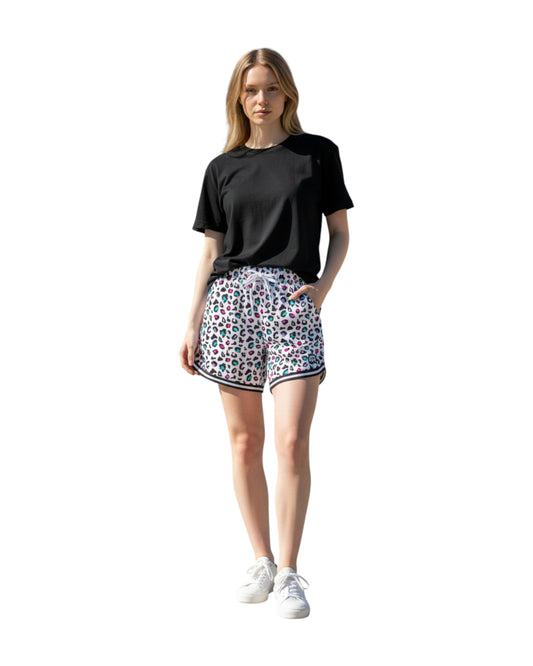 LEOPARD SHORT WHITE