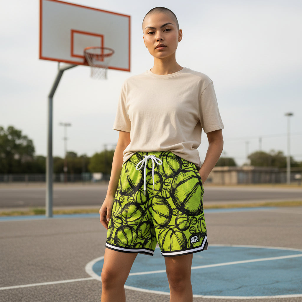 Basketball Dept Short Lime - Pantaloncini Basket Fluo | Rook Basketball