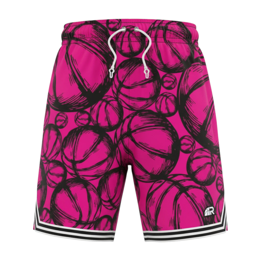 Basketball Dept Short Pink - Pantaloncini Basket Rosa | Rook Basketball