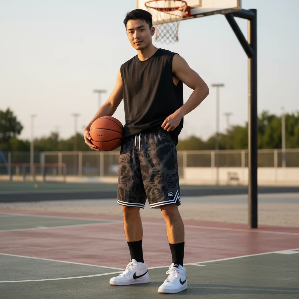 Basketball Dept Short Black - Pantaloncini Basket Neri | Rook