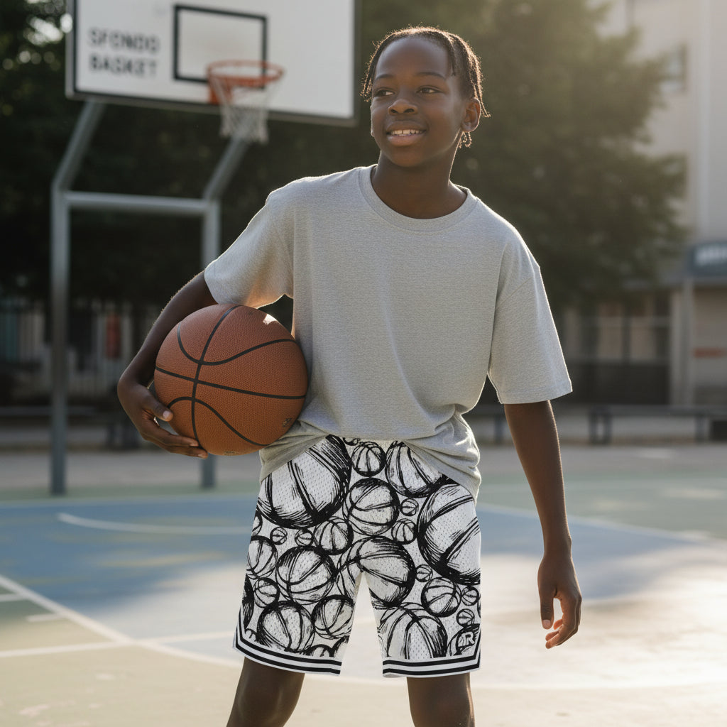 Basketball Dept Short White - Pantaloncini Basket Bianchi | Rook
