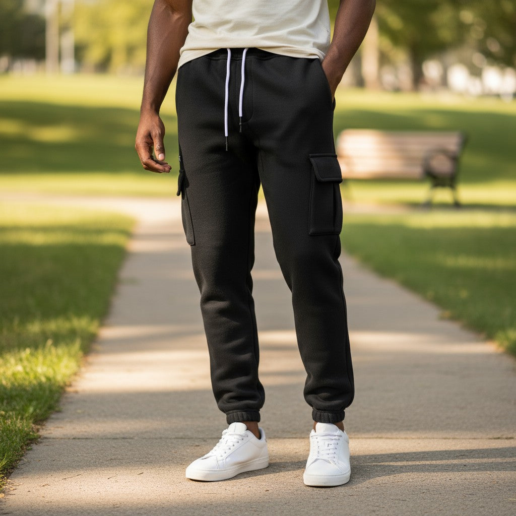 Cargo Pant Black | Pantaloni Streetwear Basket | Rook Basketball