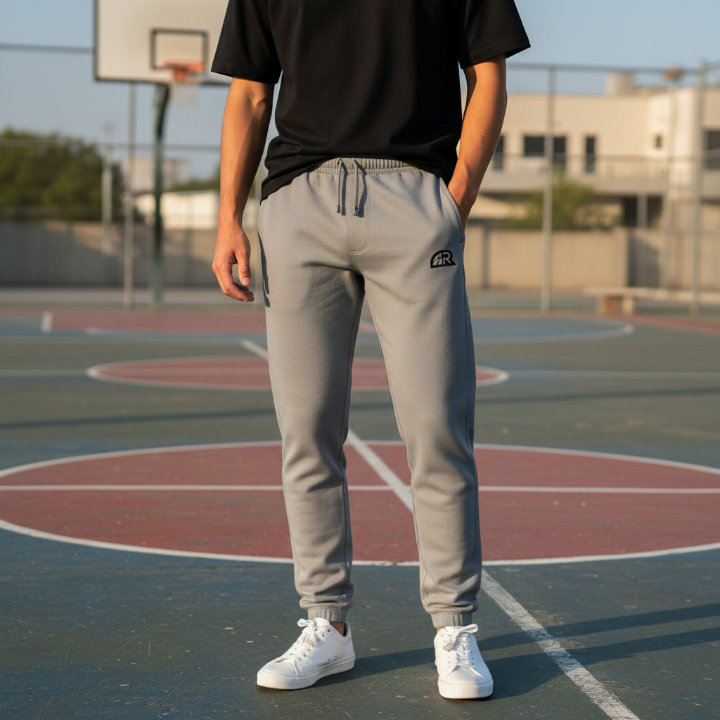 Cotton Long Pant Grey - Pantaloni Tuta Grigi | Rook Basketball