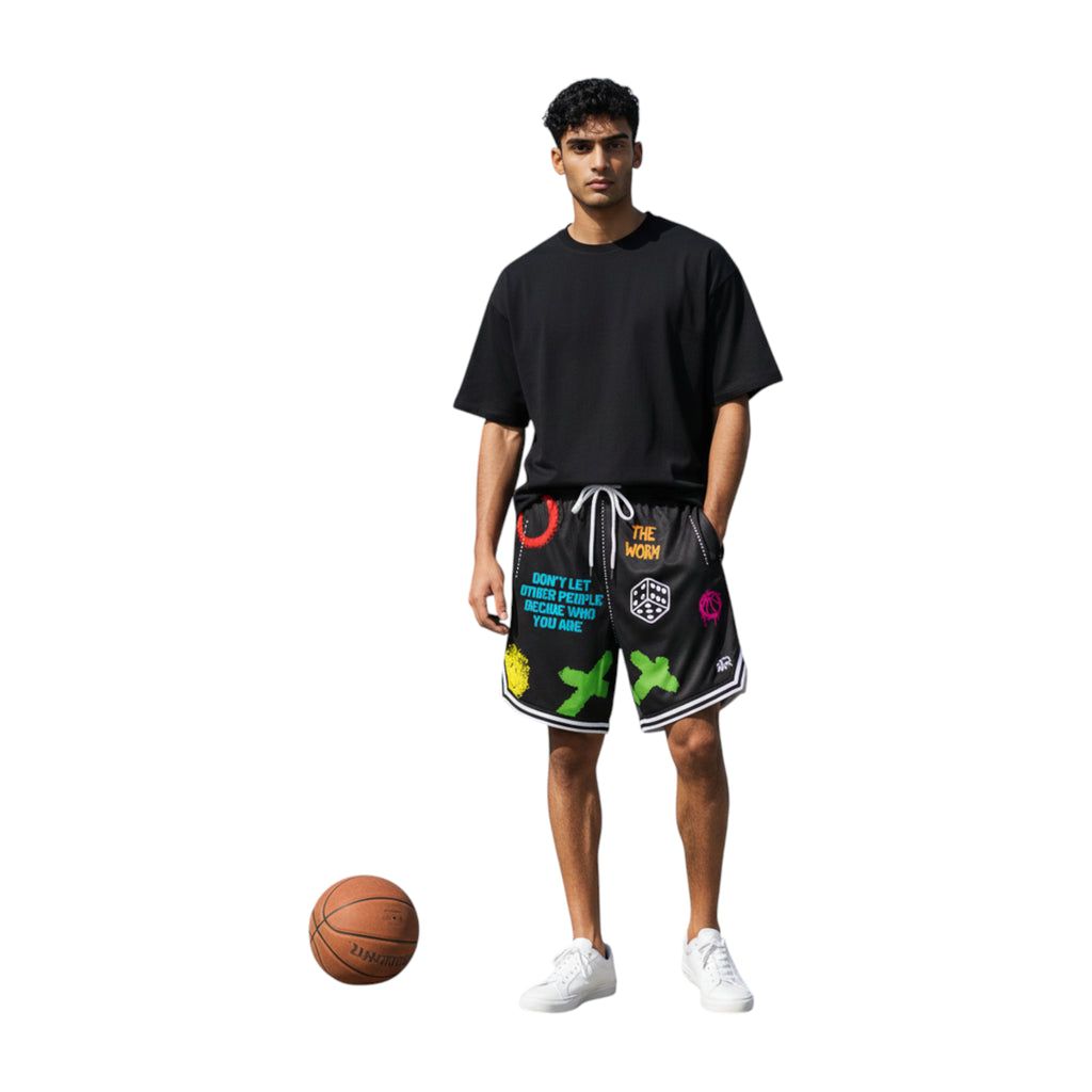 Crazy Short Black - Pantaloncini Basket Neri Mesh | Rook Basketball