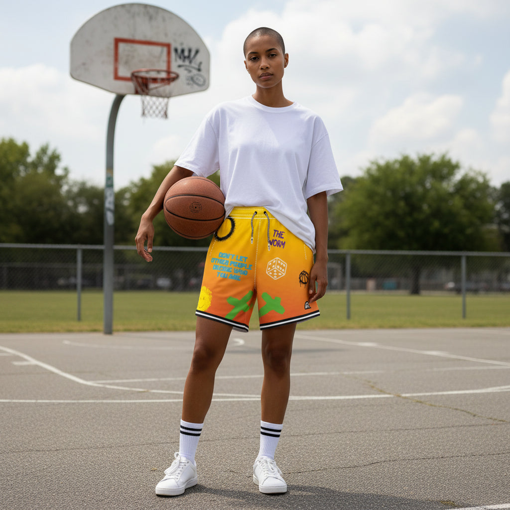 Crazy Short Sun - Pantaloncini Basket Gialli Rodman Style | Rook