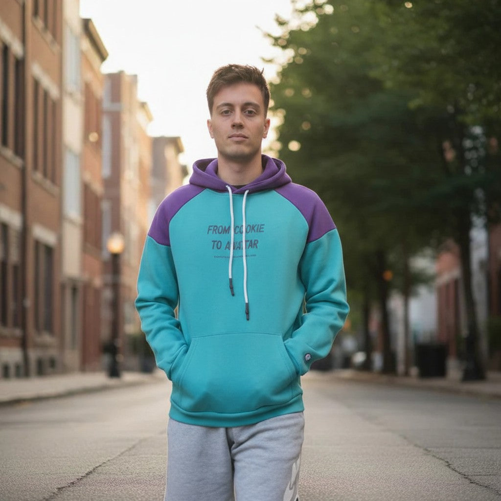 Hoodie FROM Teal & Purple | Felpa Basket Streetwear | Rook Basketball