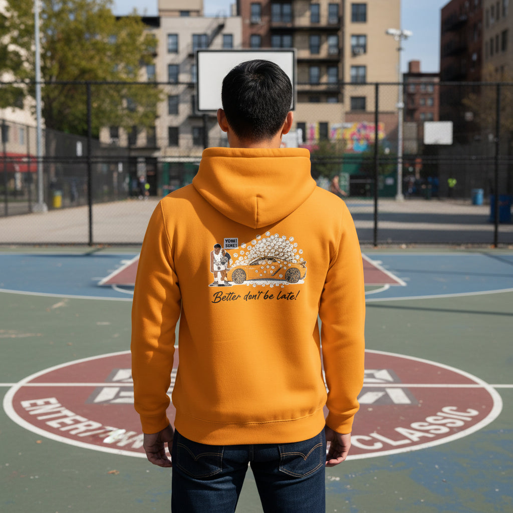 Hoodie "Hey Rook" Gold | Felpa Basket Streetwear | Rook Basketball