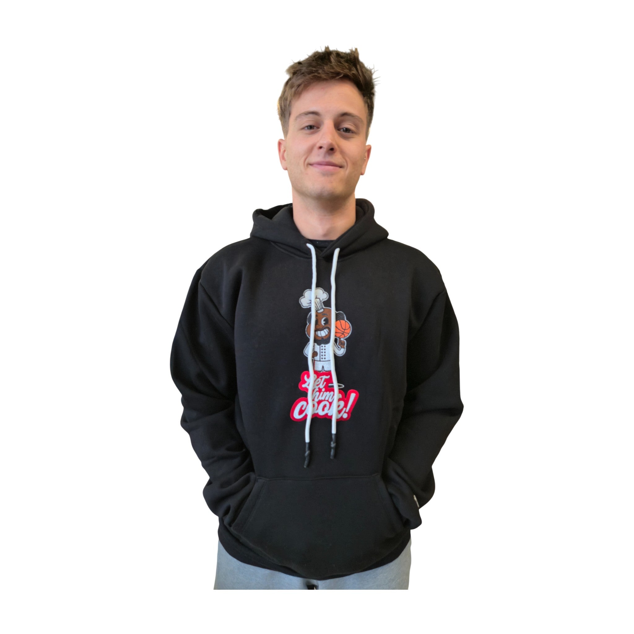Hoodie "Let Him Cook" Black | Felpa Basket | Rook Basketball