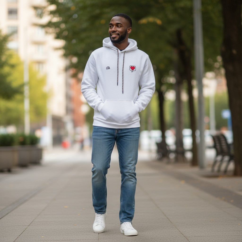 Love for the Game Hoodie White | Felpa Basket Bianca | Rook Basketball