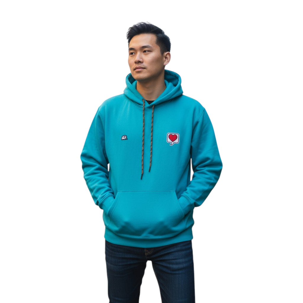 Love for the Game Hoodie Teal | Felpa Basket Azzurra | Rook Basketbal