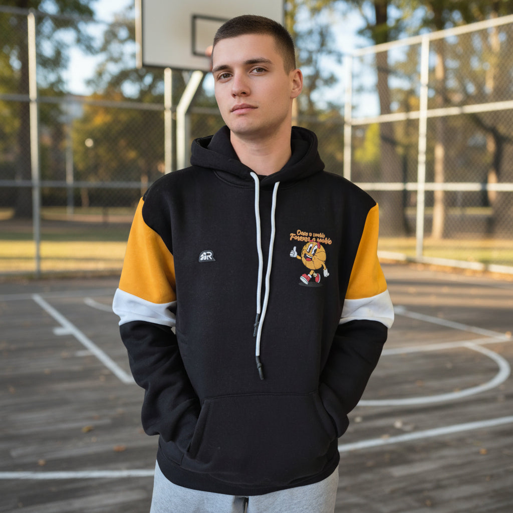 Once a Rookie Hoodie Black | Felpa Basket Cappuccio | Rook Basketball