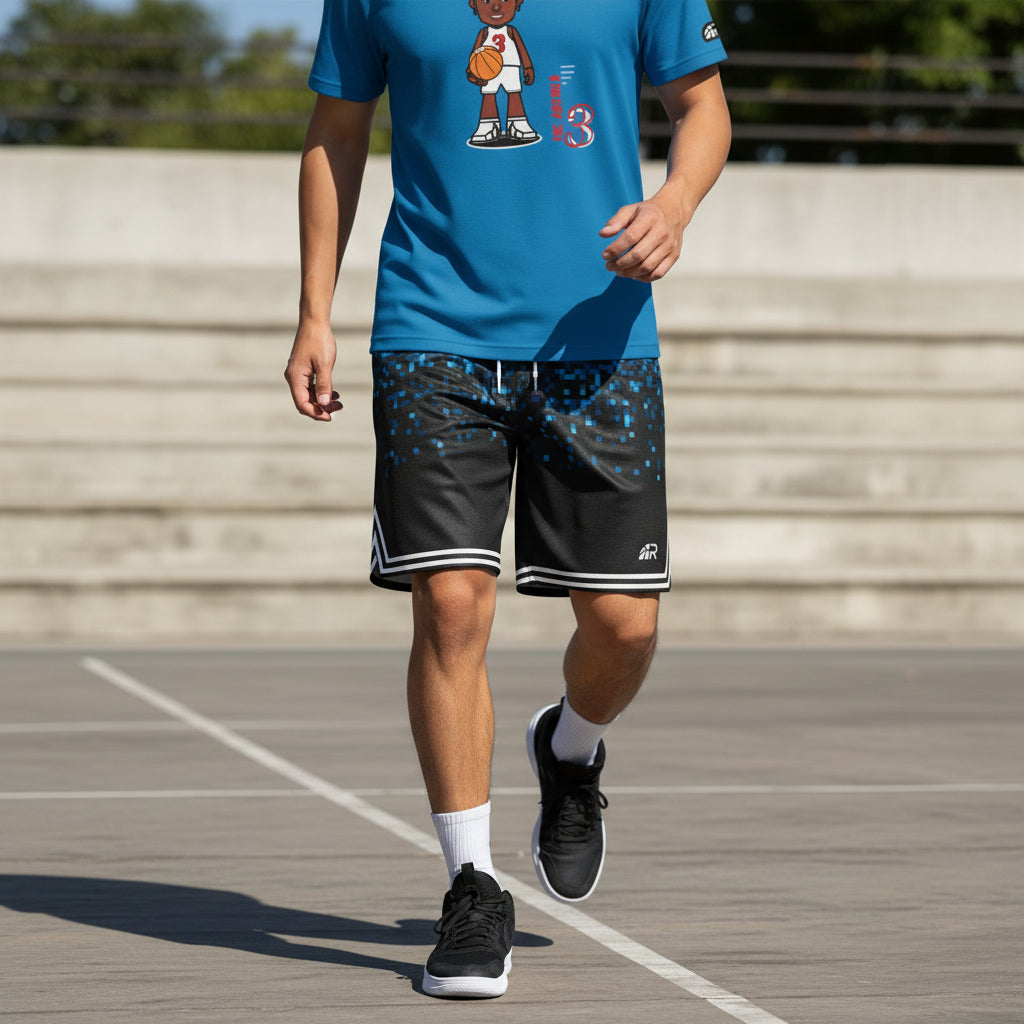 Pixel Short - Pantaloncini Basket Traspiranti | Rook Basketball