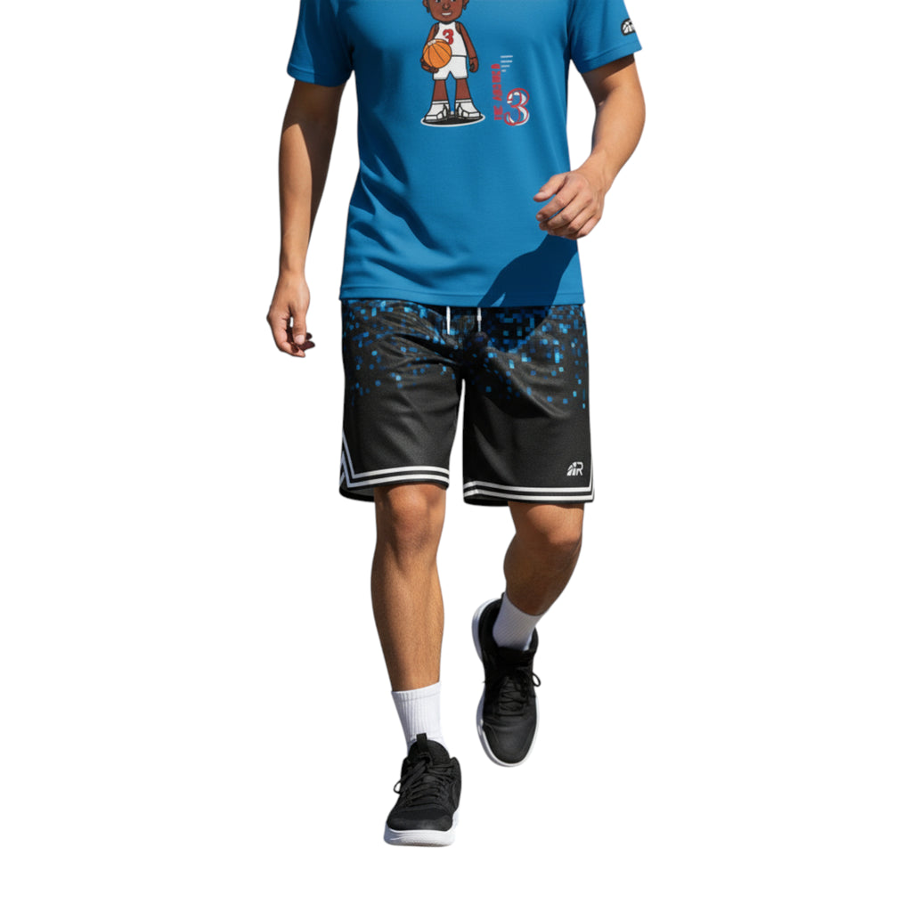 Pixel Short - Pantaloncini Basket Traspiranti | Rook Basketball