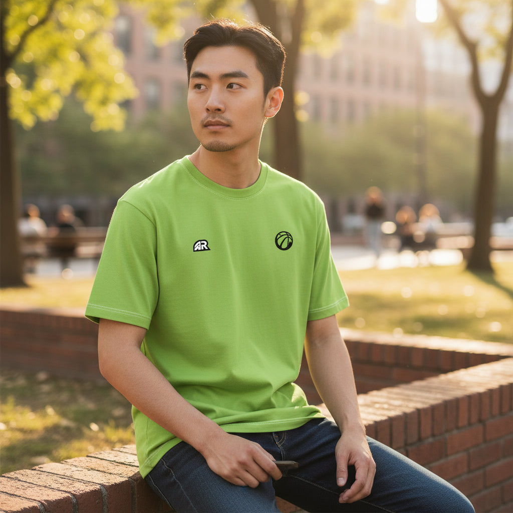 T-Shirt Basketball Dept. Lime - Maglia Basket Verde Acido | Rook
