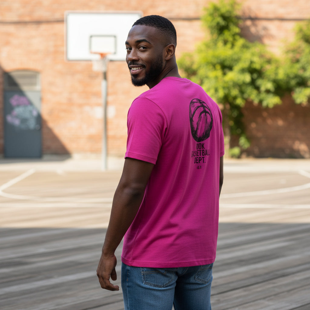 T-Shirt Basketball Dept. Pink - Maglia Basket Rosa | Rook
