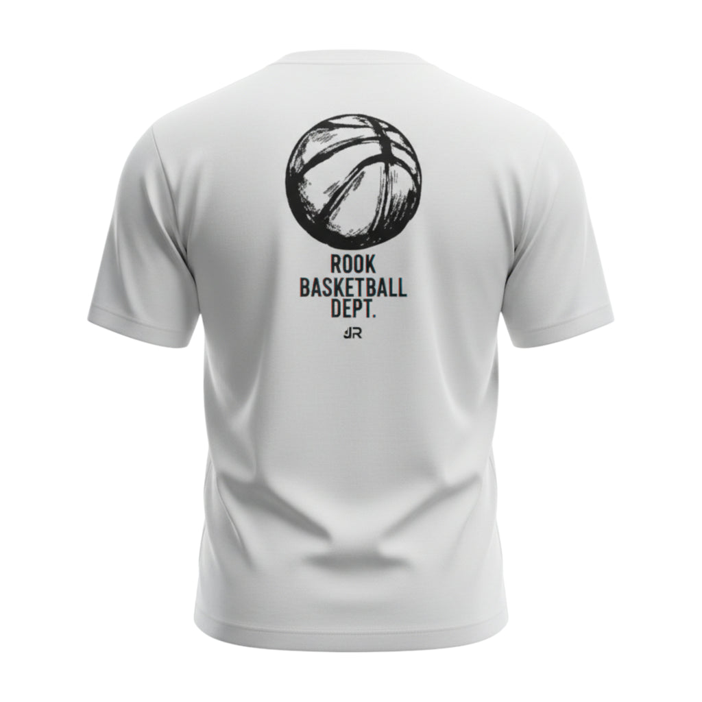 T-Shirt "Basketball Dept." White | Rook Basketball | Streetwear d'Élite