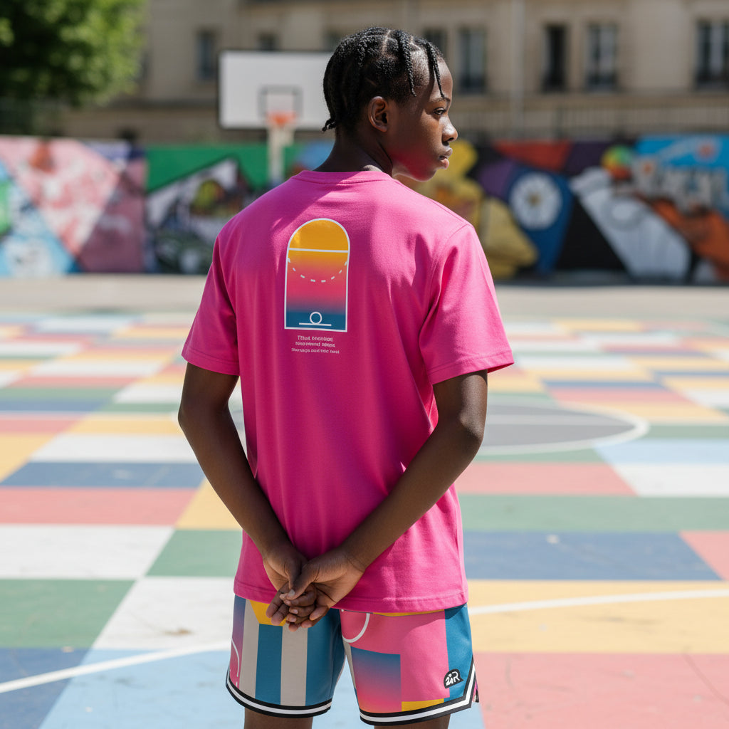 T-Shirt "The Answer" Pink| Rook Basketball | Streetwear Made in Italy