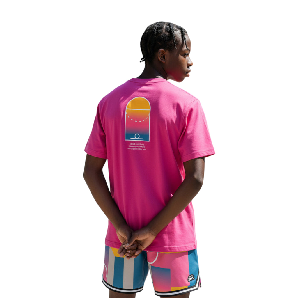 T-Shirt "The Answer" Pink| Rook Basketball | Streetwear Made in Italy