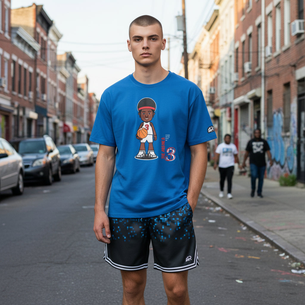 T-Shirt "The Answer" Royal | Rook Basketball | Streetwear Made in Italy