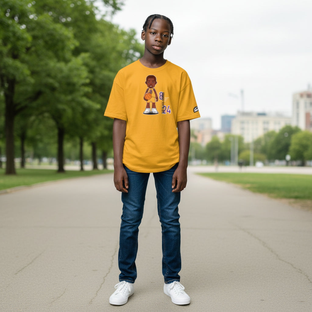 T-Shirt "The Mamba" Yellow | Rook Basketball | Streetwear Made in Italy