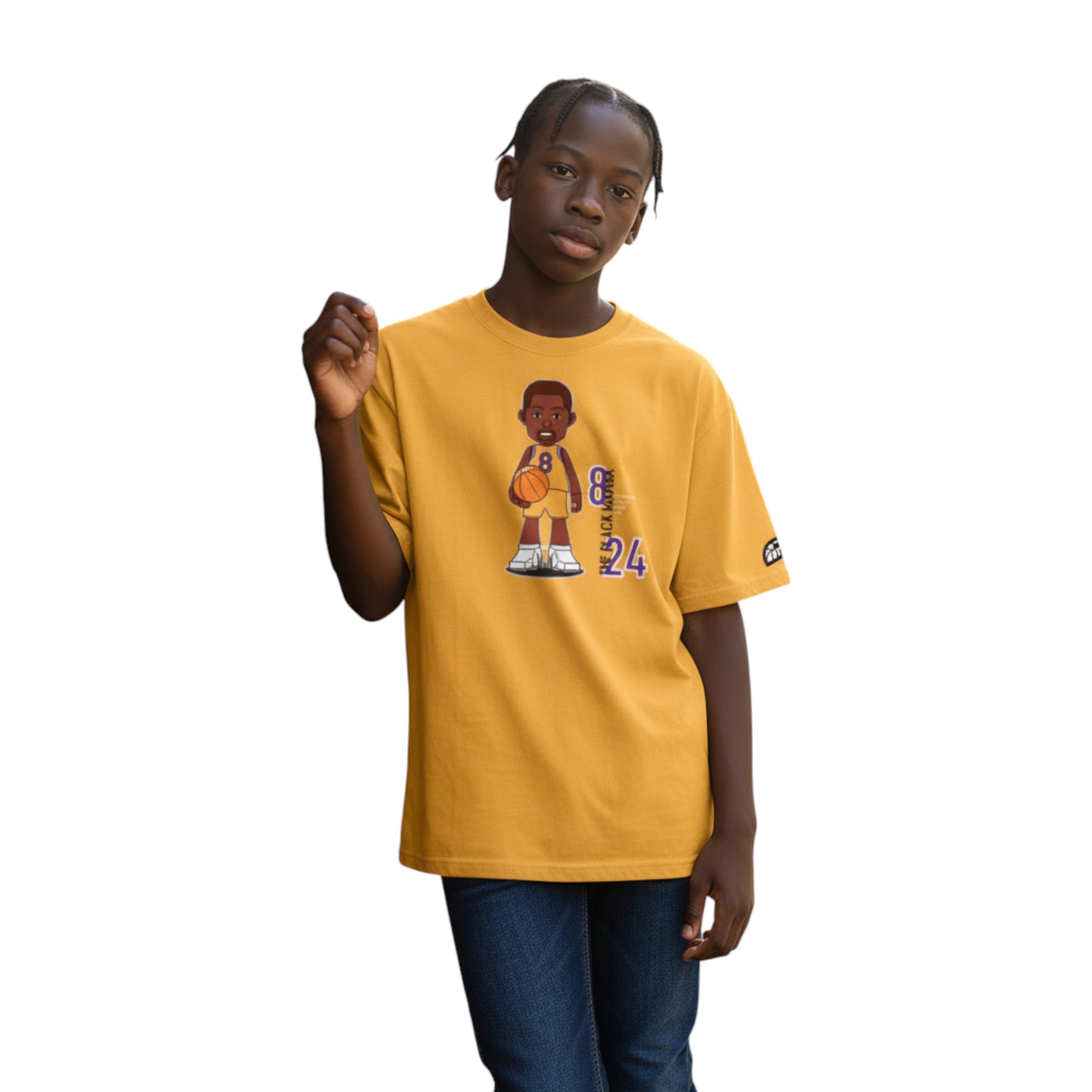 T-Shirt "The Mamba" Yellow | Rook Basketball | Streetwear Made in Italy