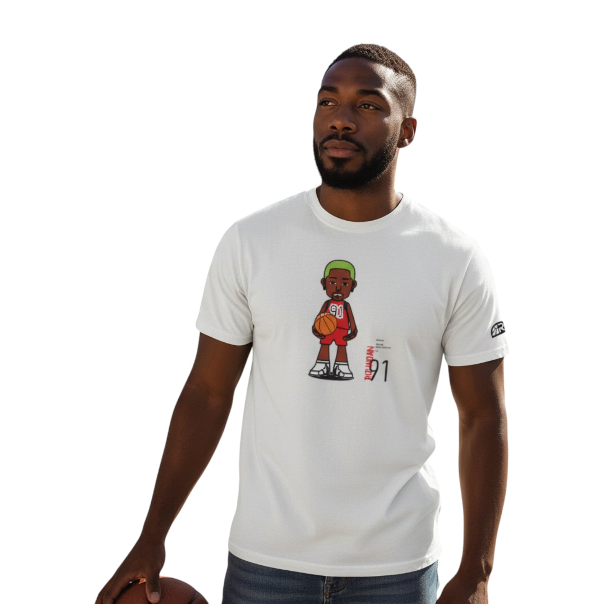 T-Shirt "The Worm" White | Rook Basketball | Streetwear Made in Italy