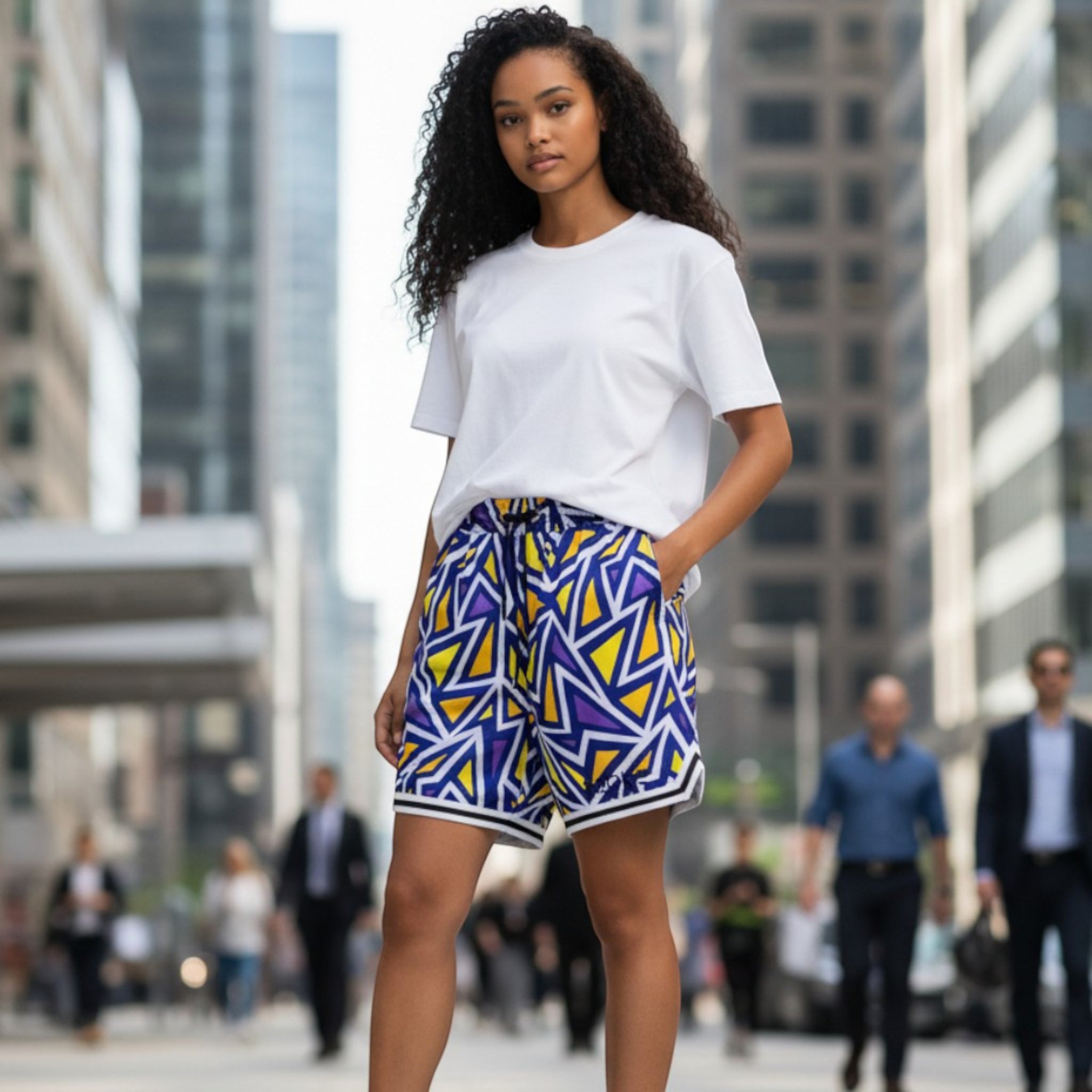 SHORT THE GOAT GEO PURPLE