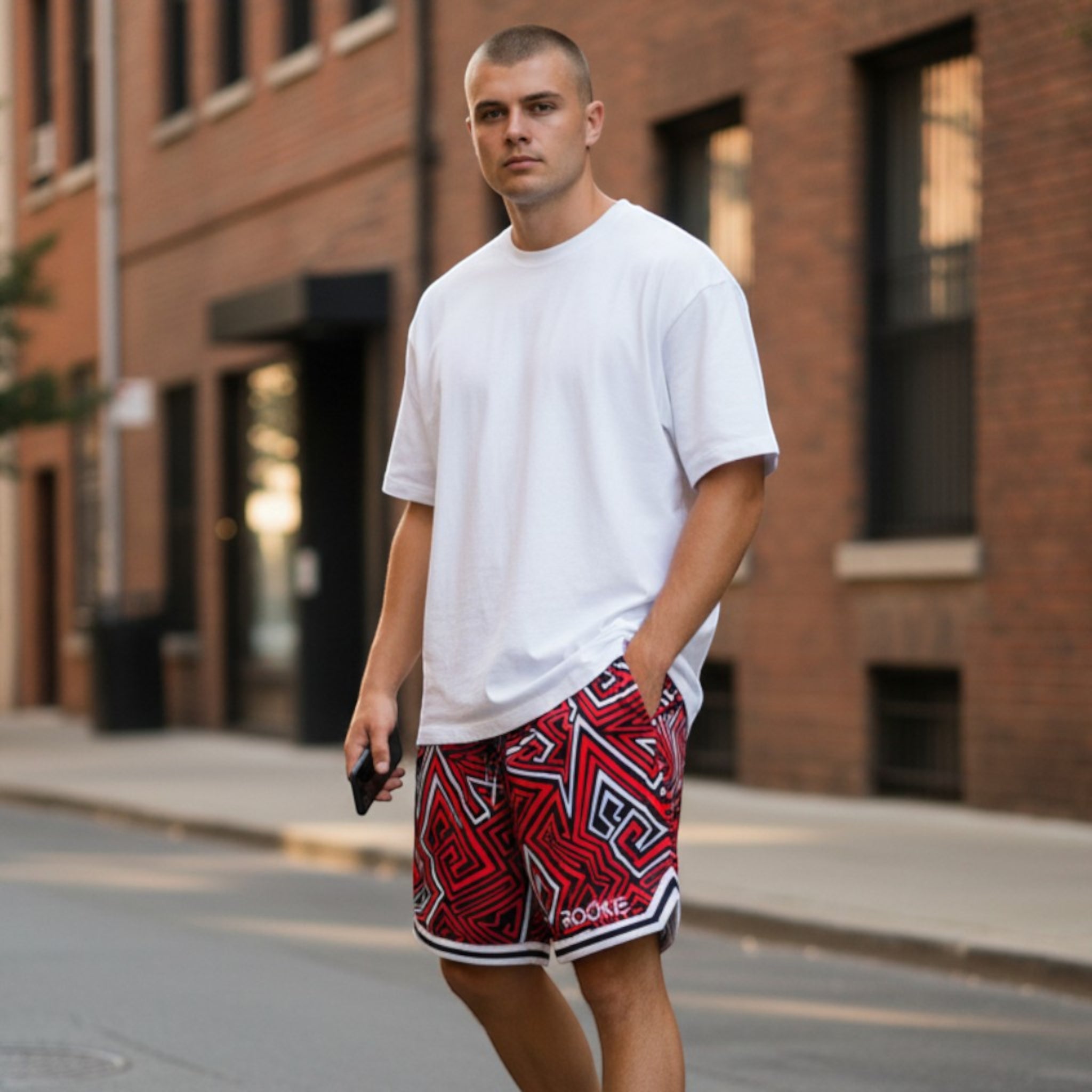 SHORT THE GOAT GEO RED